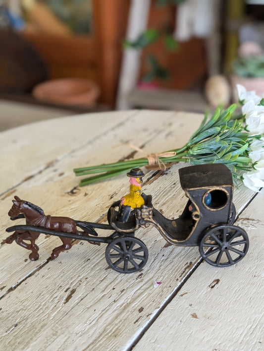 Cast Iron Horse and Buggy