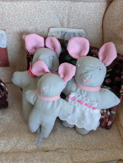 Handmade clothe house with 3 families