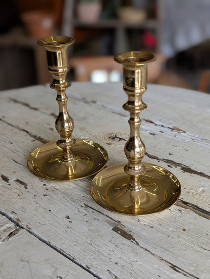 Set of Brass Candlestick holders