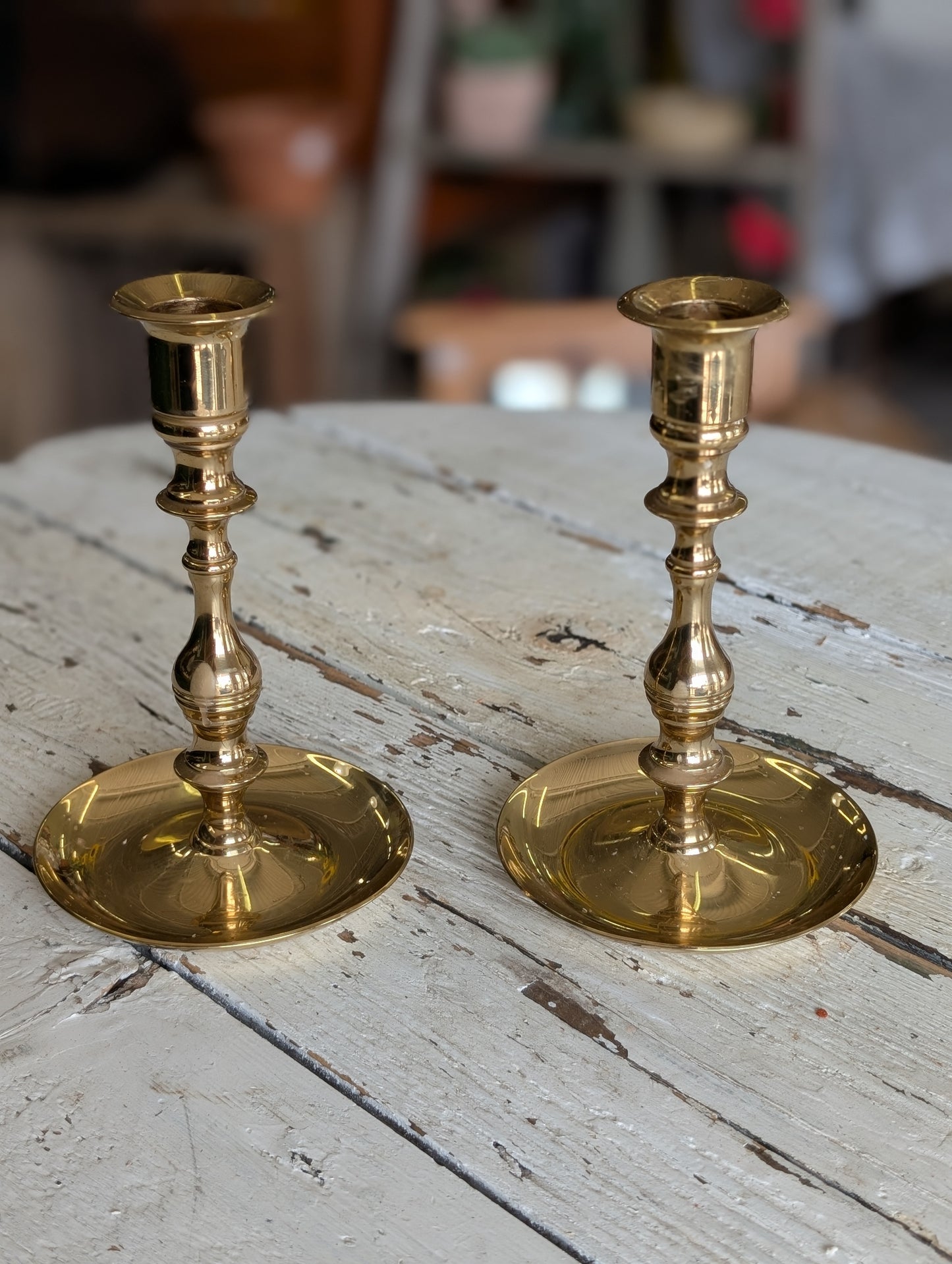 Set of Brass Candlestick holders