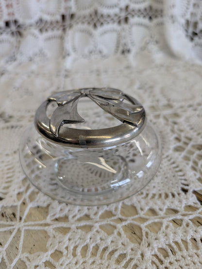 Bow Pewter Potpourri Bowl