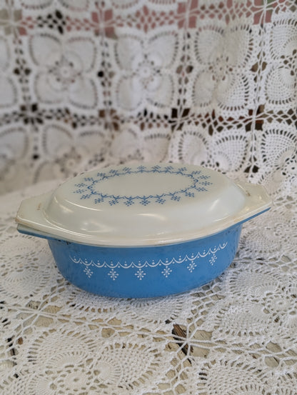 Pyrex Blue Snowflake Garland