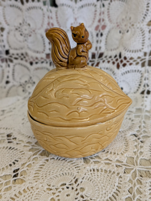 Squirrel on Acorn container