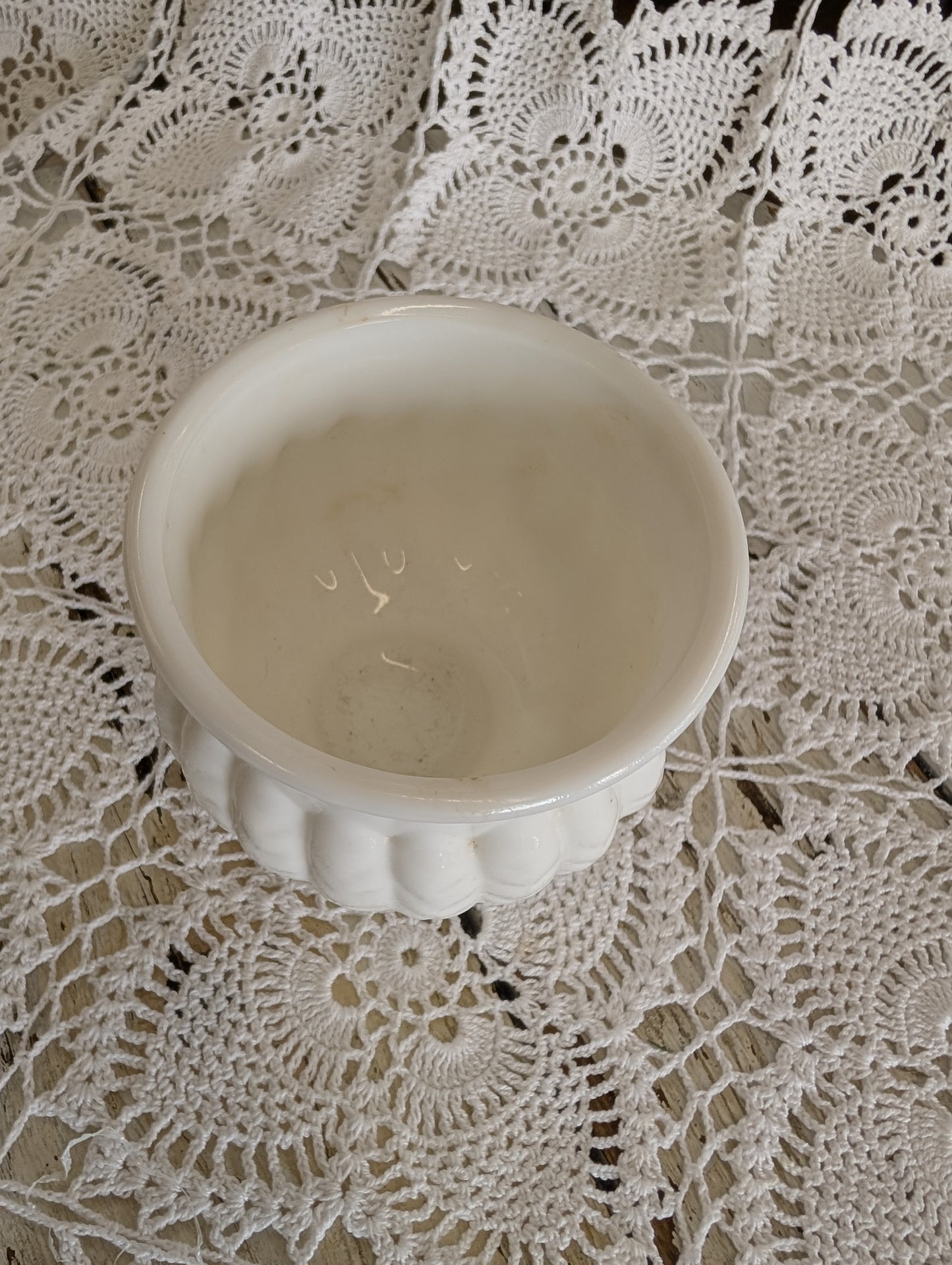 Milk Glass Pot
