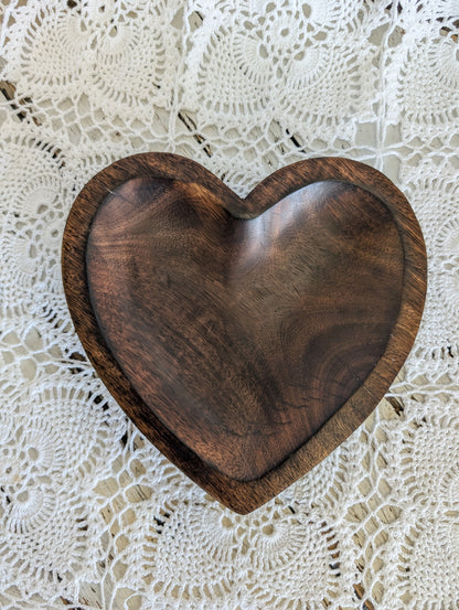 Wooden Heart Dish