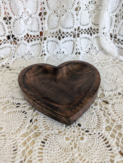 Wooden Heart Dish