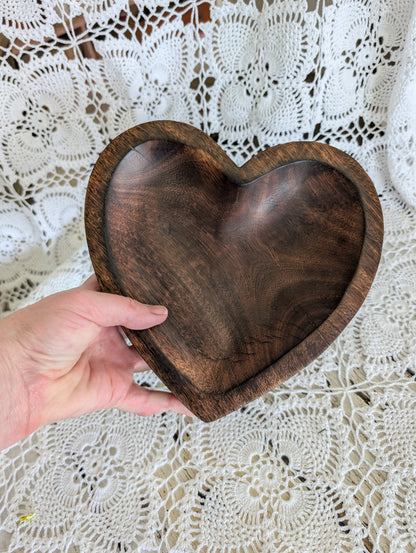 Wooden Heart Dish