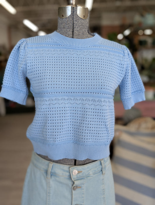 Knitted Short Sleeve top