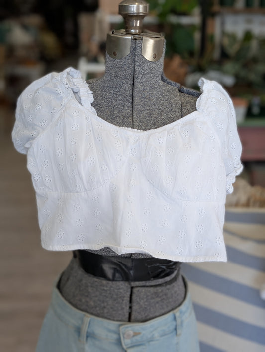 White Crop top