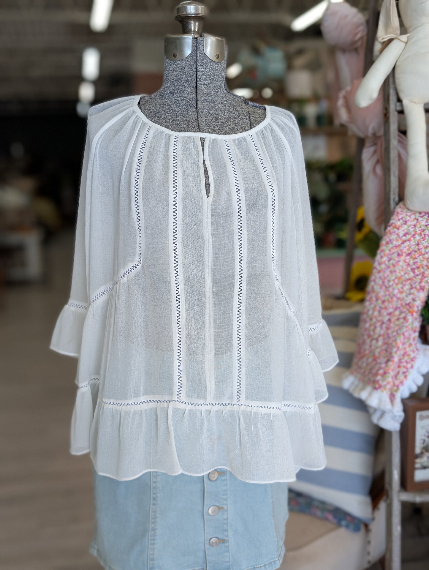 Loose White Top