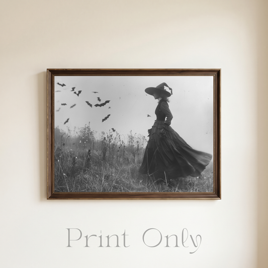 Witch in Field Print
