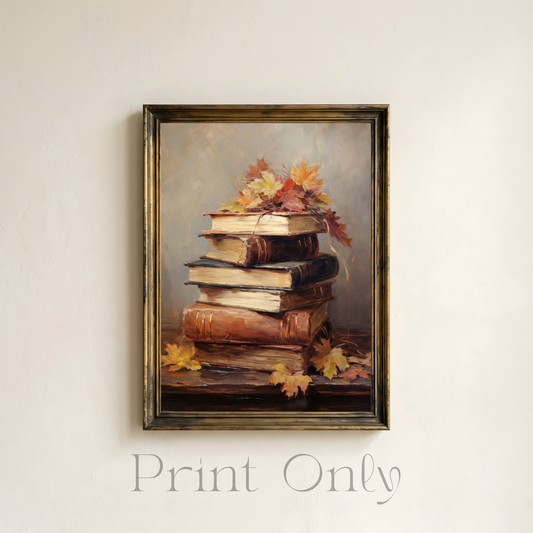 Fall Book Stack Print