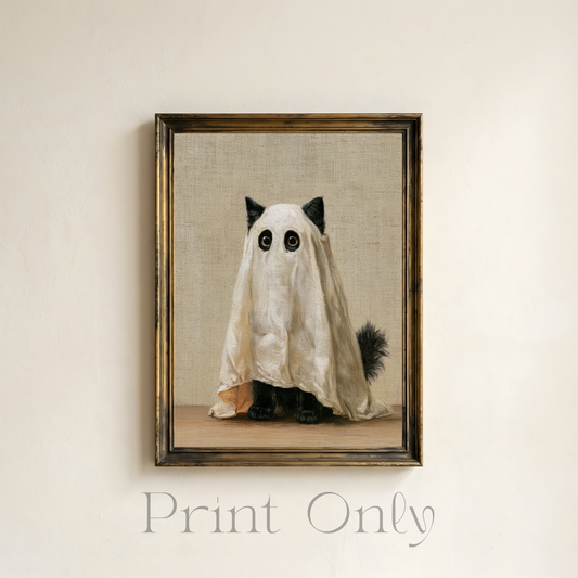 Kitty Ghost Print