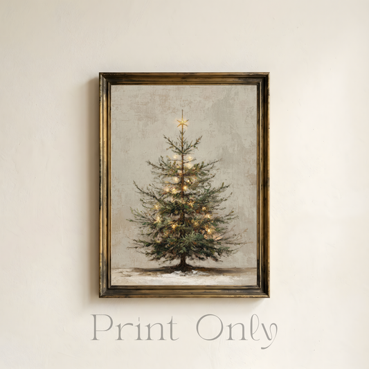 Rustic Christmas Tree Print