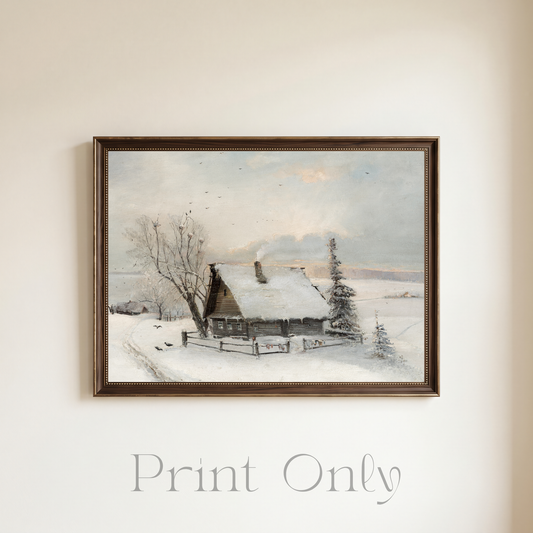 Winter Farmhouse Print