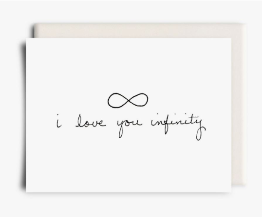 I Love You Infinity card