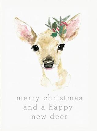 Merry Christmas Happy New Deer