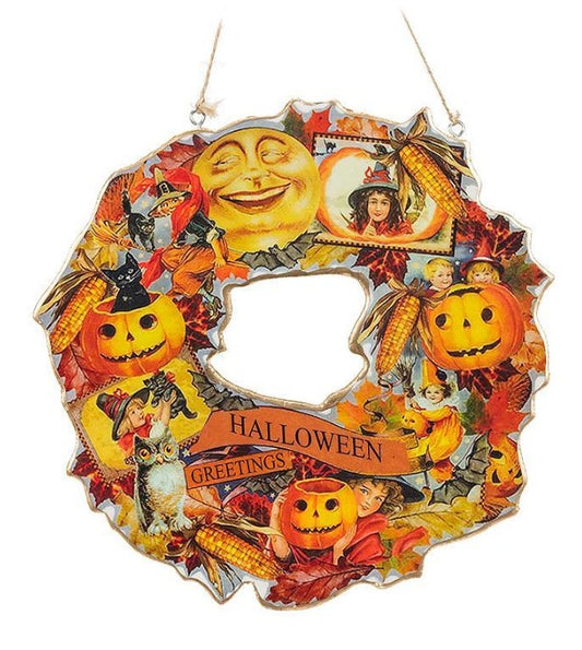 Vintage Halloween Wreath 11"