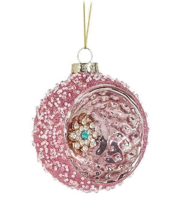 Pink Glitter Reflector Ball