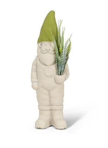 Small Garden Gnome with Plant