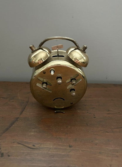 Brass Twin Bells Clock- Small