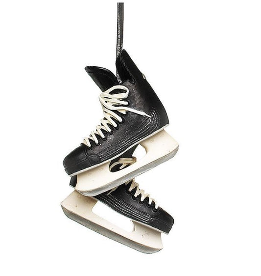 Pair Black Hockey Skates ornament