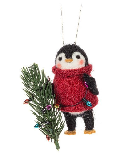 Penguin in Sweater with tree