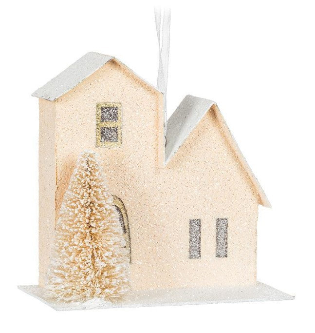 Pastel House & Tree Ornament