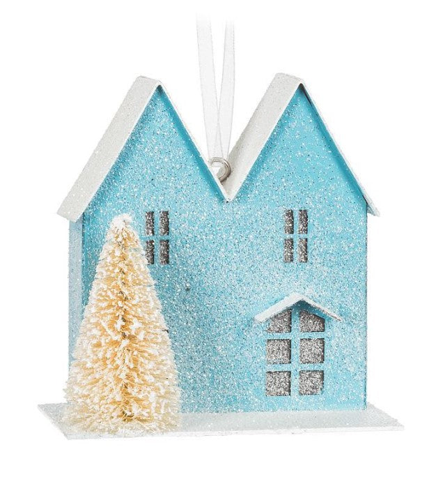 Pastel House & Tree Ornament