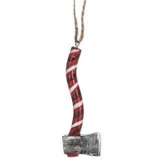 Candy Cane Axe Ornament