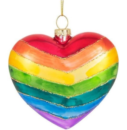 Rainbow Heart Ornament