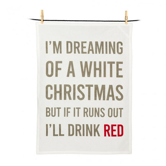 Cheeky Wine Text Tea Towel