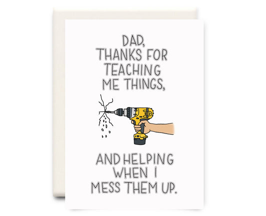Teaching Me Things | Father's Day Greeting Card