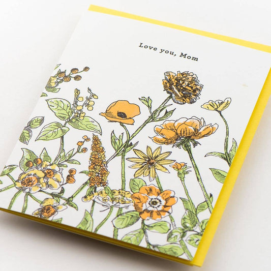 Love You Mom Floral Card