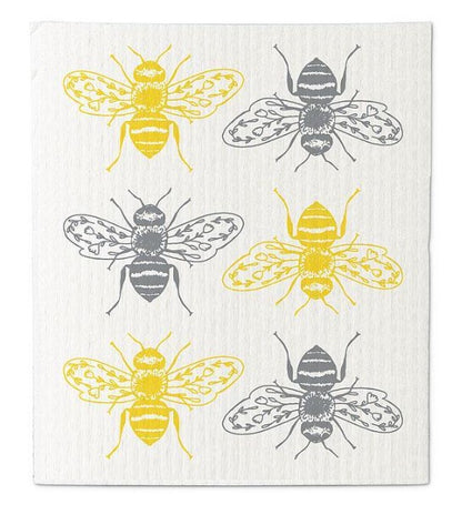 Bees Set 2 Swedish Dishcloth