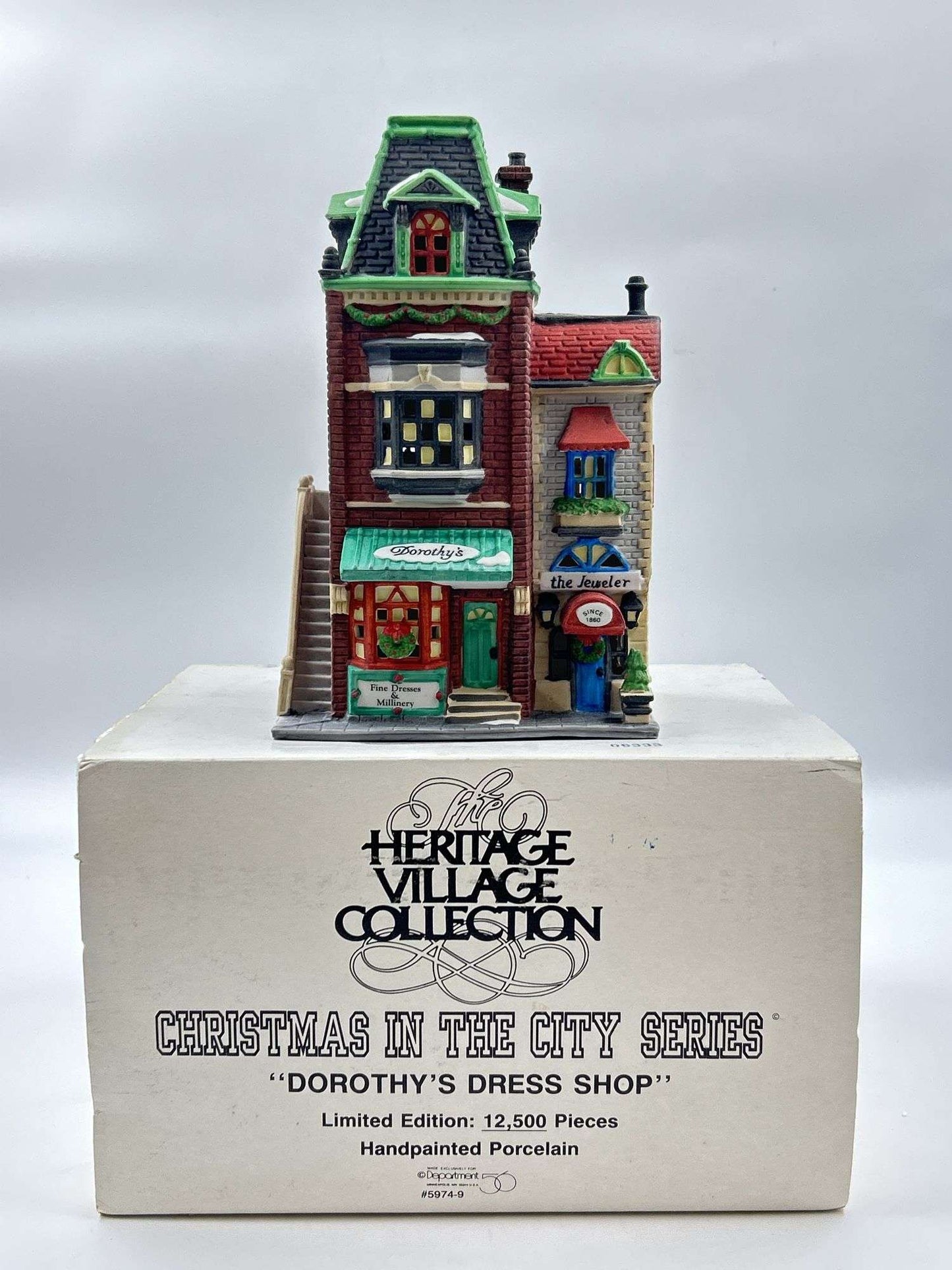 Dorothy's Dress Shop Ceramic Village House