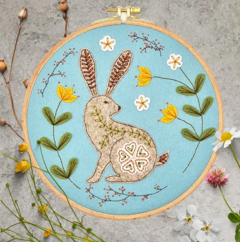 Wild Hare Applique Hoop Craft Kit