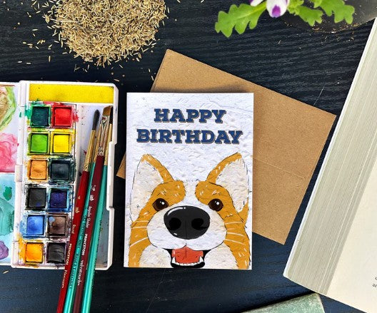 Corgi Love Birthday card