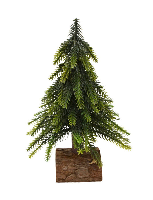 Green Fir Tree - Large Wood Base