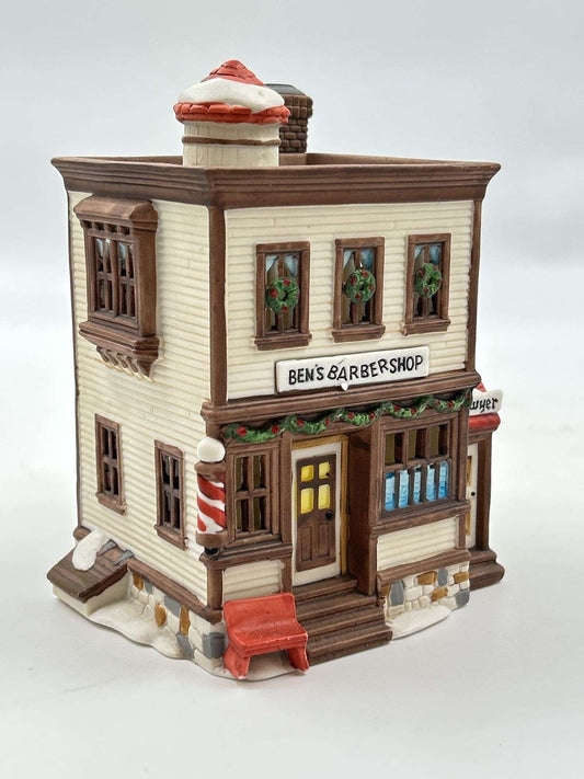 Ben's Barbershop Ceramic Light Up House