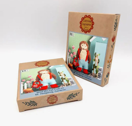 Mr. Hedgehog Gardener Felt Craft Mini Kit