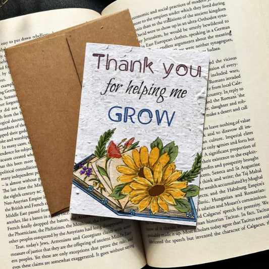Thank You for Helping Me Grow | Thank You Card