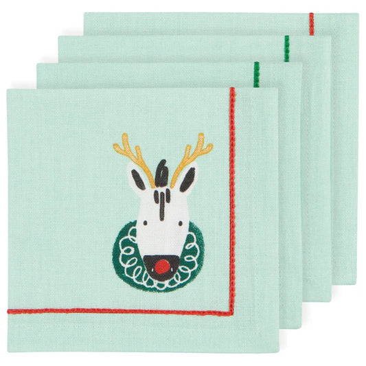 Rudolph Imposter Cocktail Napkins - Set of 4