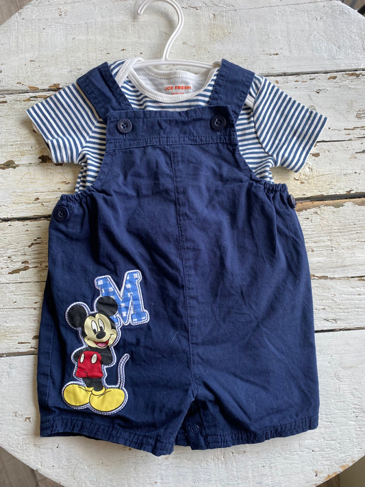 Mickey Overalls - 2 Piece Set