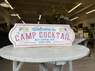 Camp Cocktail Metal Sign