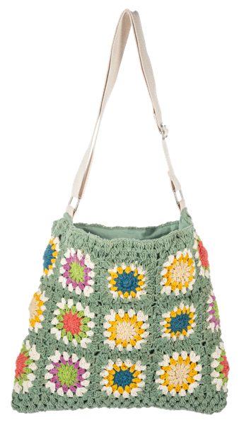 Crochet Granny Square Tote Bag