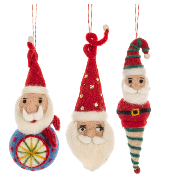 felt ornament santa