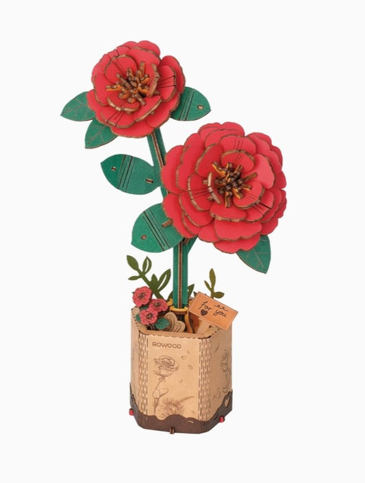 Red Camellia 3D Flower