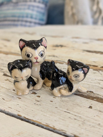 Set of three cats mini