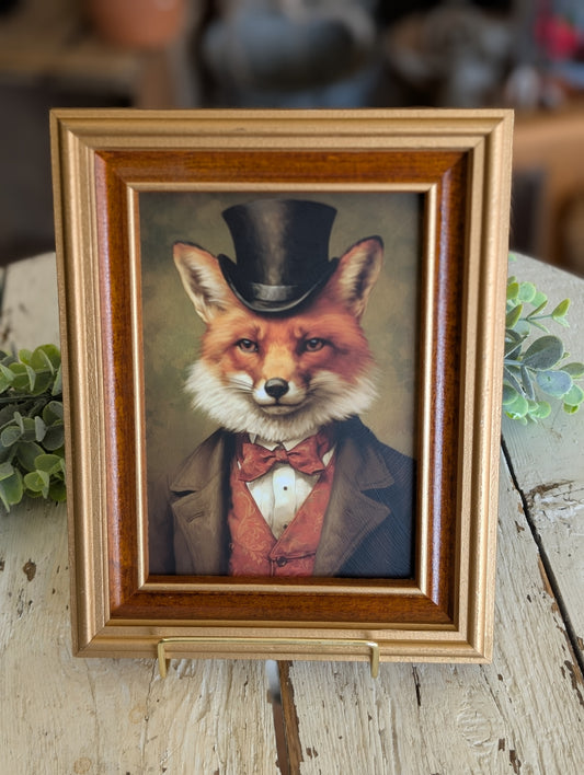 Dapper Fox framed print